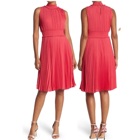 NWT NANETTE LEPORE Pleated Sleeveless Dress - Picture 3 of 7
